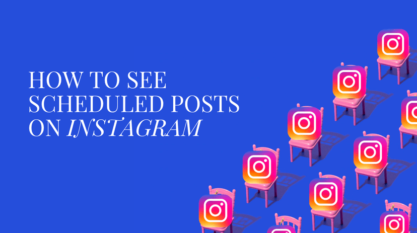 Instagram mobile app interface showing scheduled posts view with content calendar, draft posts, and scheduling options like bolta.ai for social media management