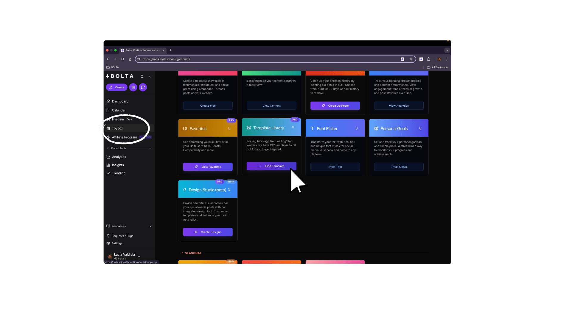 Your Agent Uses Proven Templates to Create Content Screenshot 1