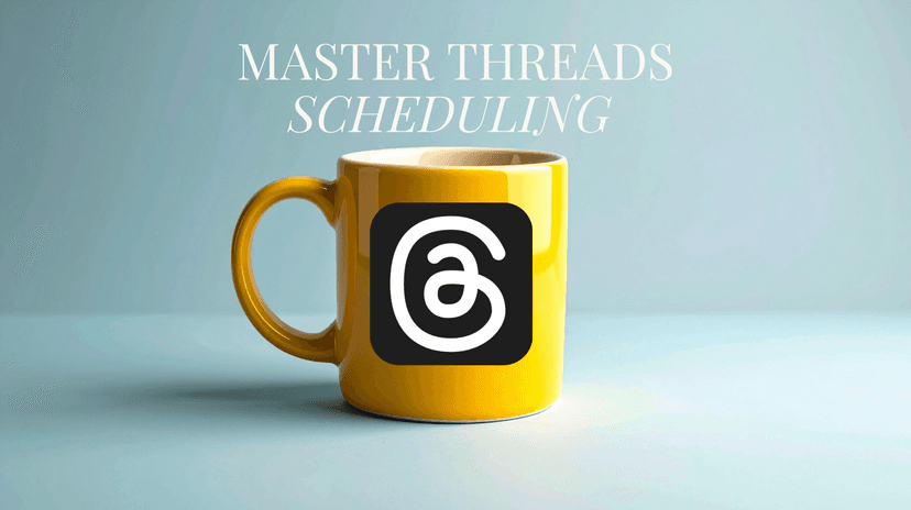 Threads app content calendar interface showing scheduled posts, optimal posting times, and engagement analytics for strategic social media management